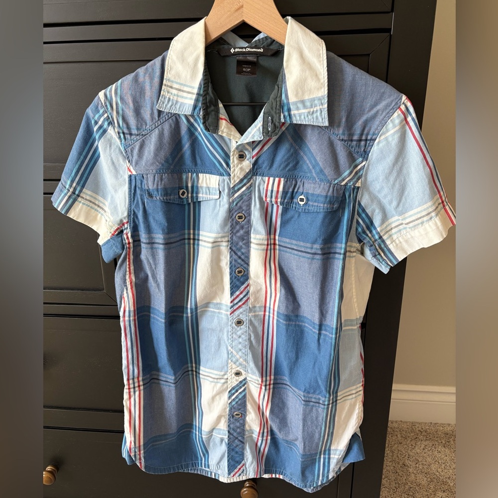 Men's Blue Plaid Shirt